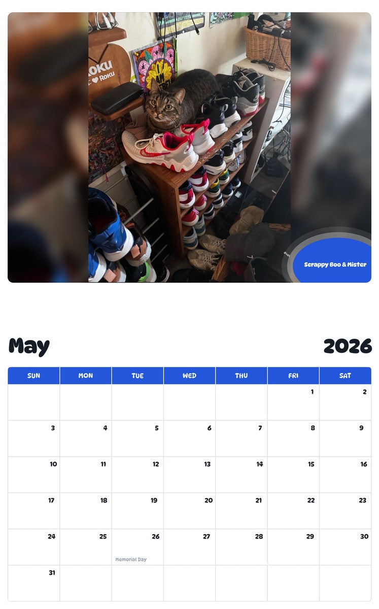 2026 - 2027 Scrappy Boo & Mister - Pawidols Pet Calendar