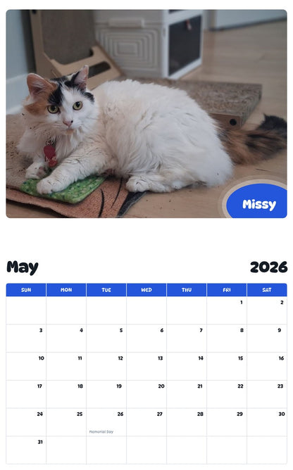 2026 - 2027 Missy - Pawidols Pet Calendar
