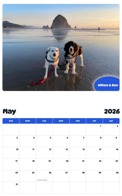 2026 - 2027 Willow & Rex - Pawidols Pet Calendar
