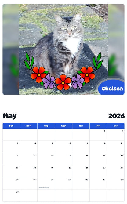 2026 - 2027 Chelsea - Pawidols Pet Calendar