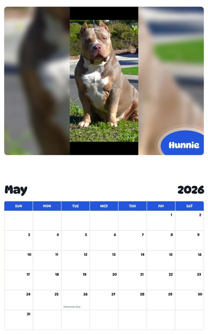 2026 - 2027 Hunnie - Pawidols Pet Calendar