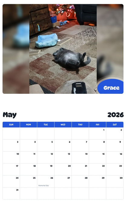 2026 - 2027 Grace - Pawidols Pet Calendar