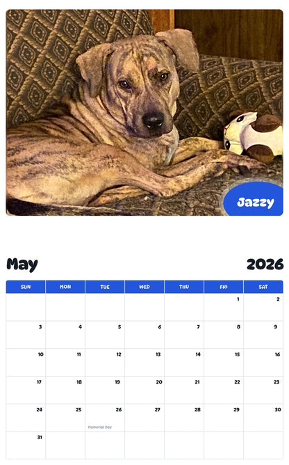 2026 - 2027 Jazzy - Pawidols Pet Calendar