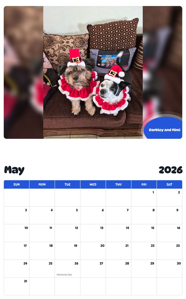 2026 - 2027 Barkley and Mimi - Pawidols Pet Calendar