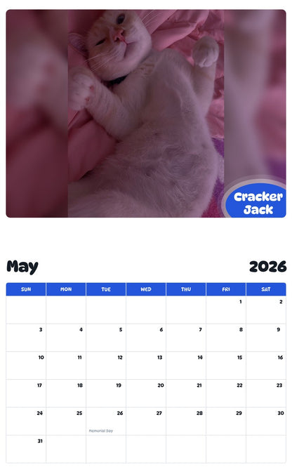2026 - 2027 Cracker Jack - Pawidols Pet Calendar