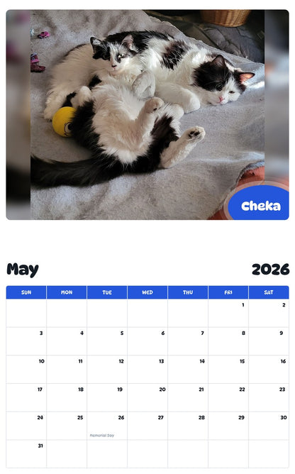 2026 - 2027 Cheka - Pawidols Pet Calendar