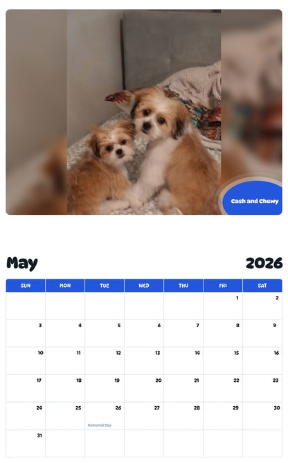2026 - 2027 Cash and Chewy - Pawidols Pet Calendar