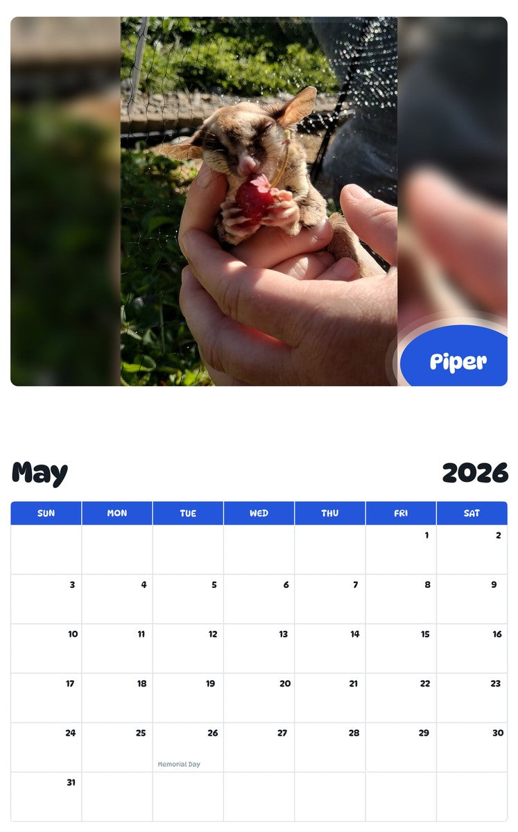 2026 - 2027 Piper - Pawidols Pet Calendar