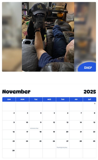 July 2025 - June 2026 Shep - Pawidols Pet Calendar