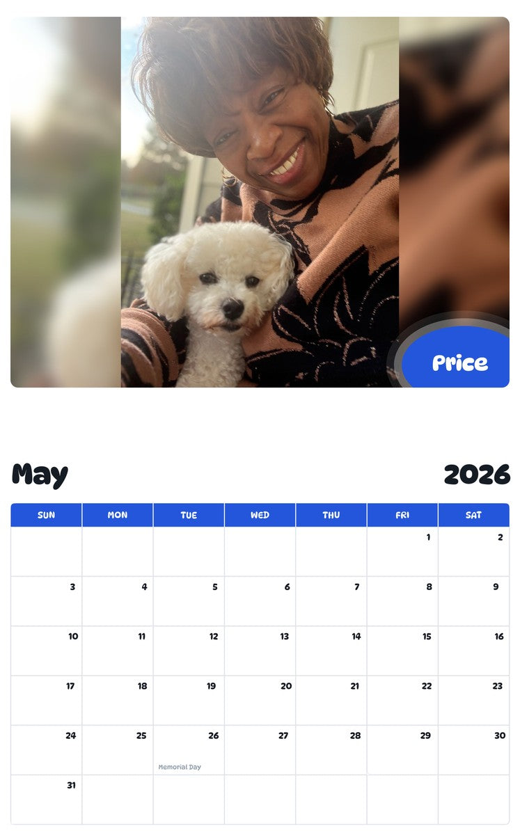 2026 - 2027 Price - Pawidols Pet Calendar