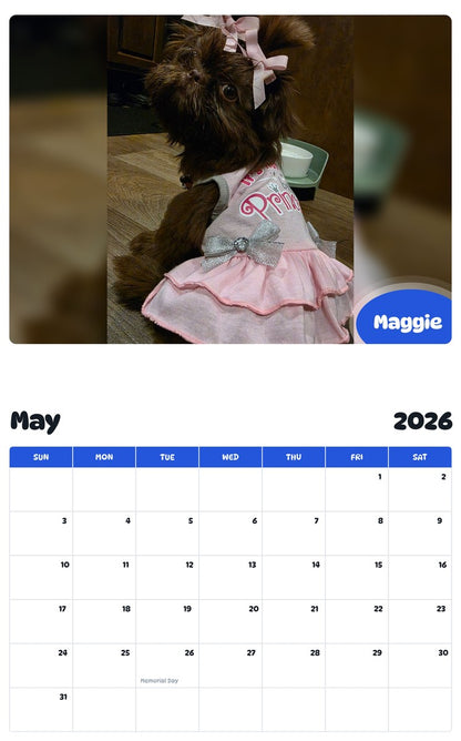 2026 - 2027 Maggie - Pawidols Pet Calendar