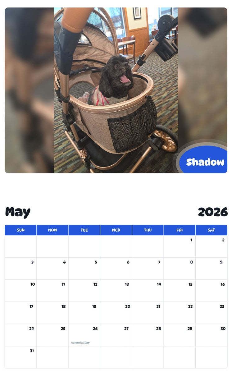 2026 - 2027 Shadow - Pawidols Pet Calendar