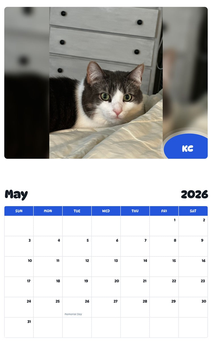 2026 - 2027 KC - Pawidols Pet Calendar