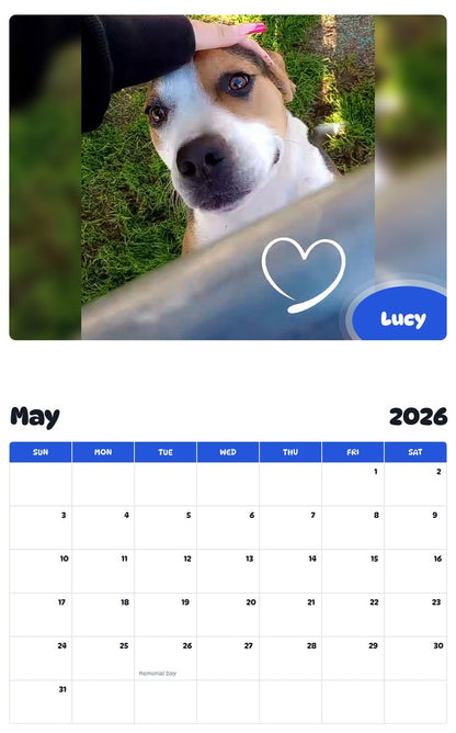 2026 - 2027 Lucy - Pawidols Pet Calendar
