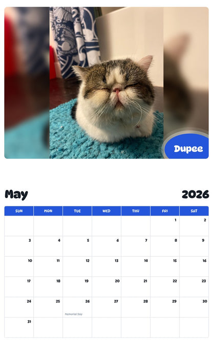 2026 - 2027 Dupee - Pawidols Pet Calendar