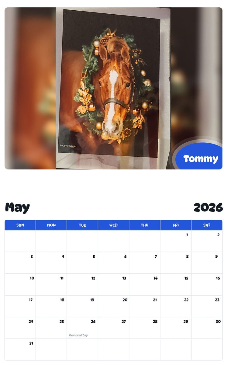 2026 - 2027 Tommy - Pawidols Pet Calendar