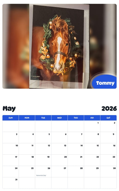 2026 - 2027 Tommy - Pawidols Pet Calendar