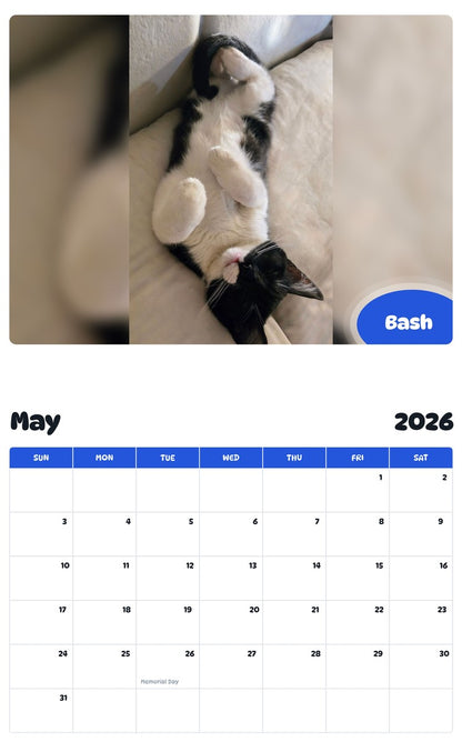 2026 - 2027 Bash - Pawidols Pet Calendar