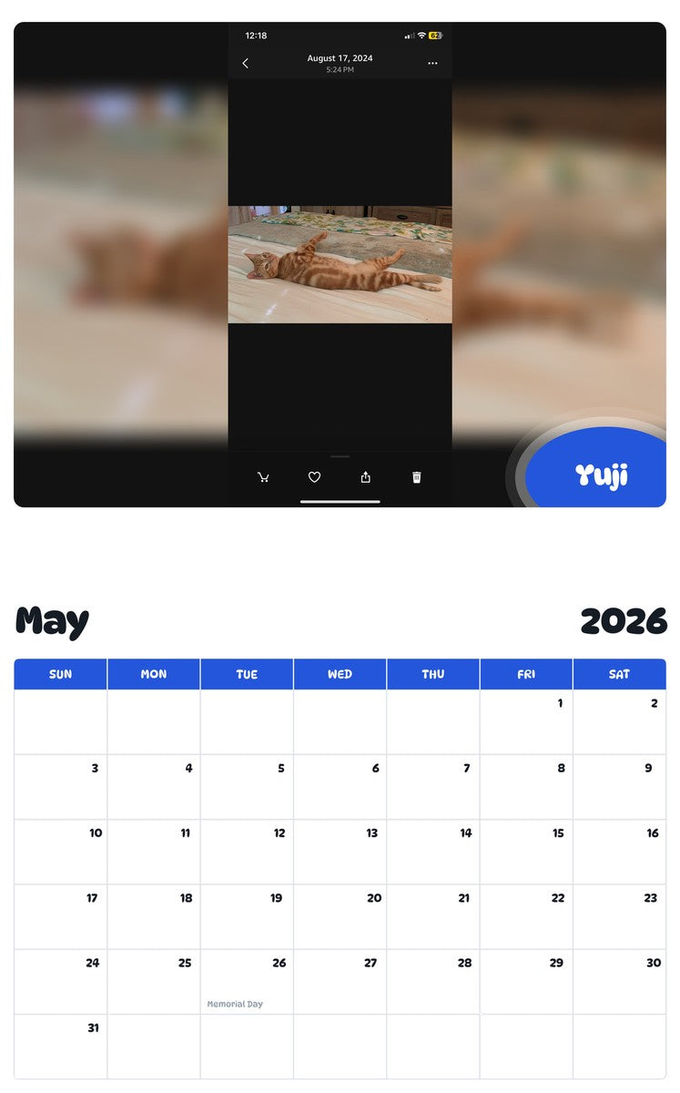 2026 - 2027 Yuji - Pawidols Pet Calendar