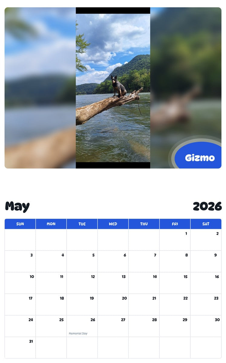 2026 - 2027 Gizmo - Pawidols Pet Calendar