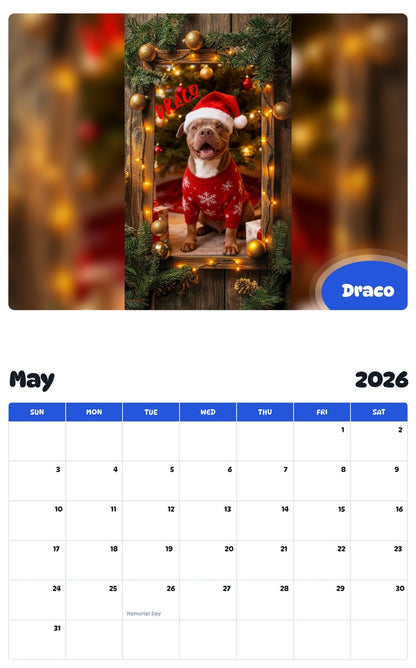 2026 - 2027 Draco - Pawidols Pet Calendar