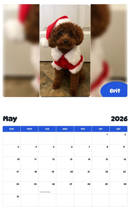 2026 - 2027 Brit - Pawidols Pet Calendar