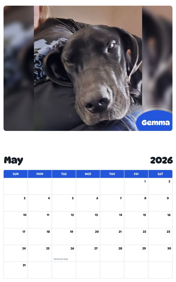 2026 - 2027 Gemma - Pawidols Pet Calendar