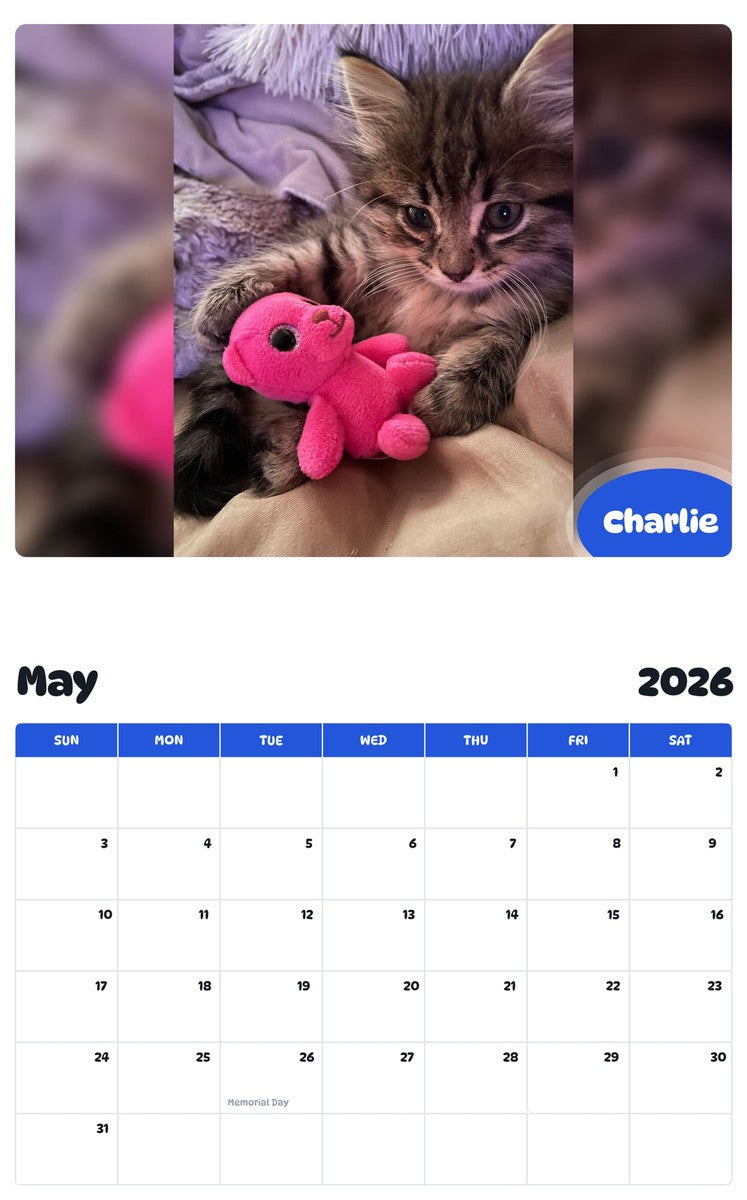 2026 - 2027 Charlie - Pawidols Pet Calendar