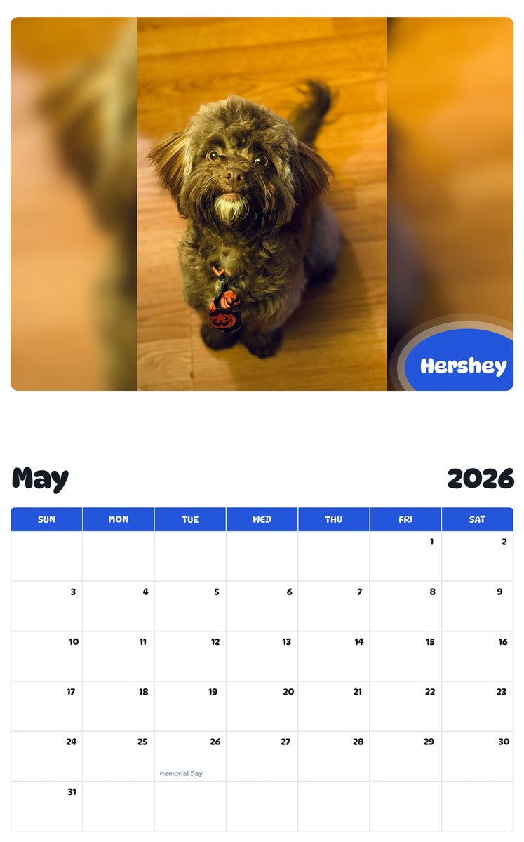 2026 - 2027 Hershey - Pawidols Pet Calendar