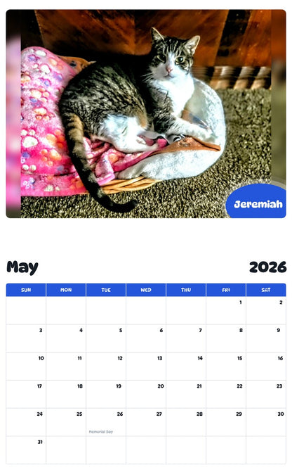 2026 - 2027 Jeremiah - Pawidols Pet Calendar