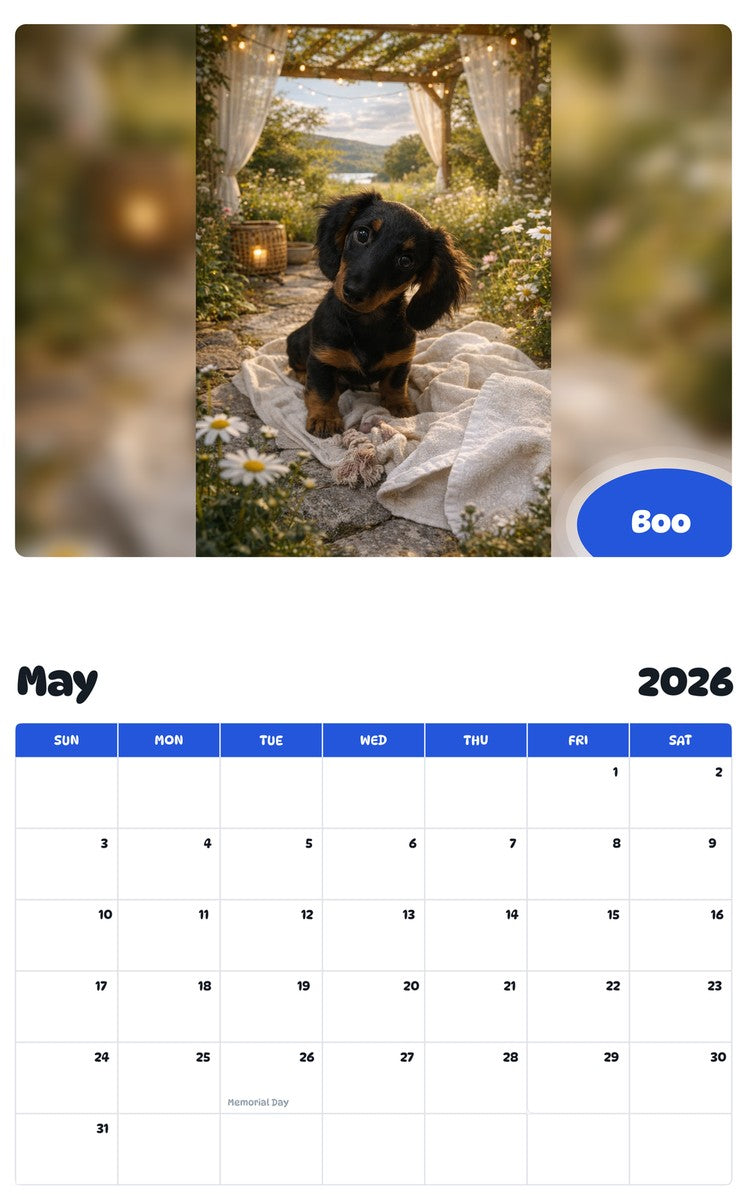 2026 - 2027 Boo - Pawidols Pet Calendar