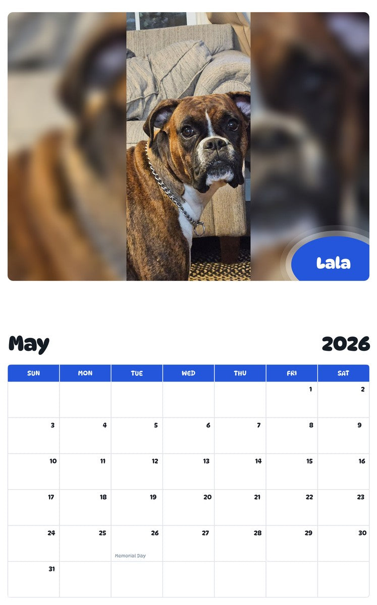 2026 - 2027 Lala - Pawidols Pet Calendar