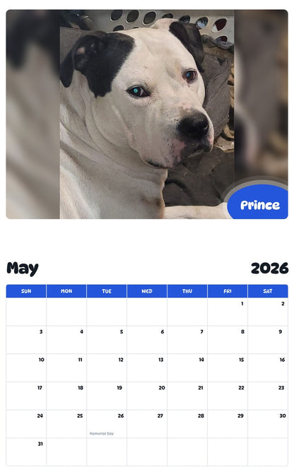 2026 - 2027 Prince - Pawidols Pet Calendar