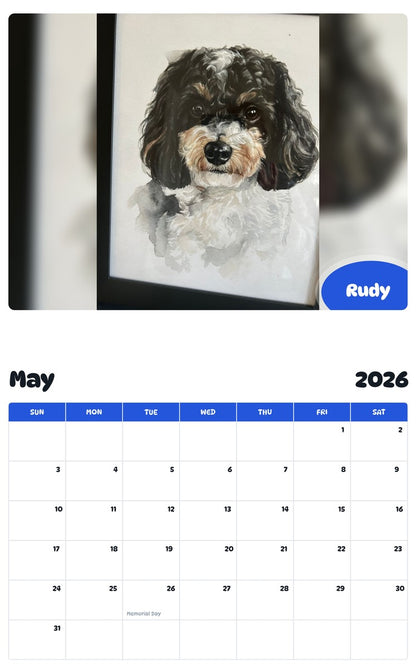 2026 - 2027 Rudy - Pawidols Pet Calendar
