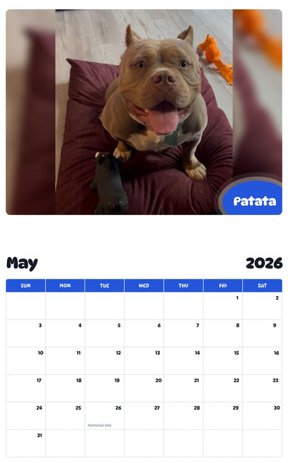 2026 - 2027 Patata - Pawidols Pet Calendar