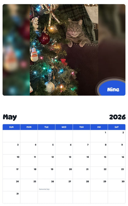 2026 - 2027 Nine - Pawidols Pet Calendar