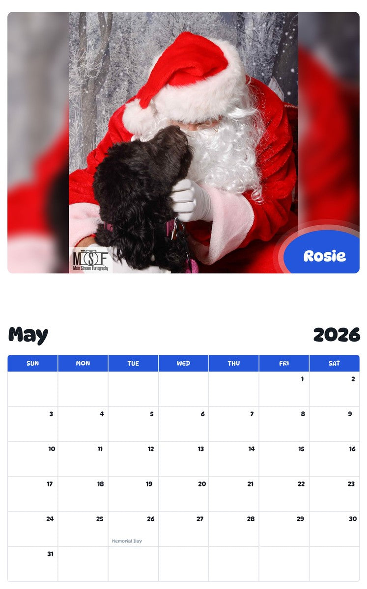 2026 - 2027 Rosie - Pawidols Pet Calendar