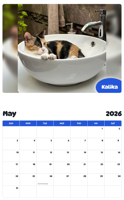 2026 - 2027 Kalika - Pawidols Pet Calendar