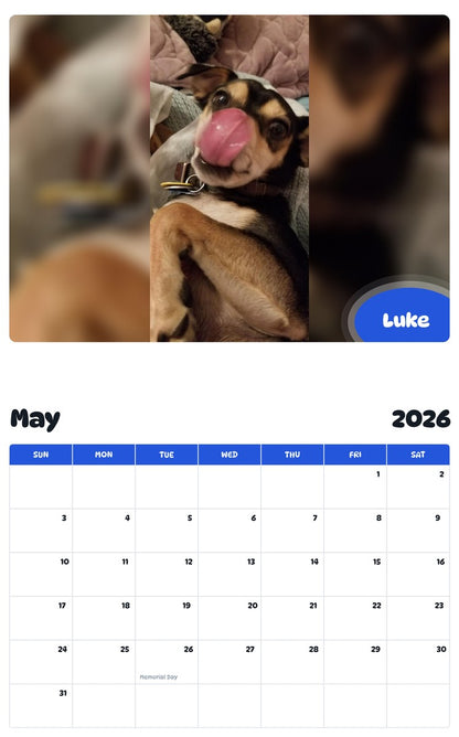 2026 - 2027 Luke - Pawidols Pet Calendar