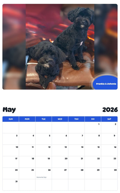 2026 - 2027 Frankie & Johnnie - Pawidols Pet Calendar