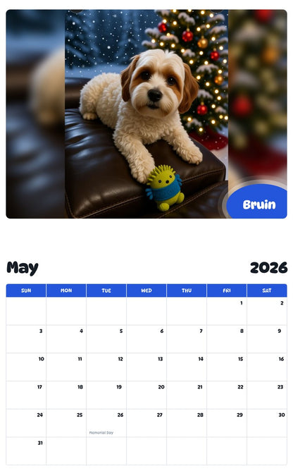2026 - 2027 Bruin - Pawidols Pet Calendar
