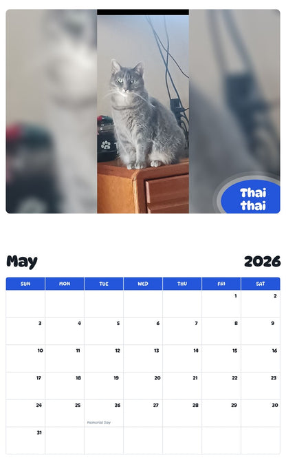 2026 - 2027 Thai thai - Pawidols Pet Calendar