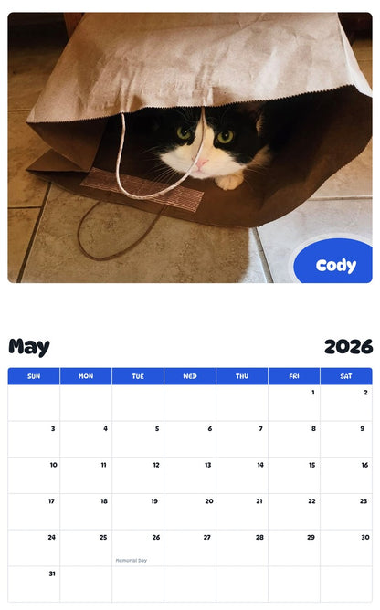 2026 - 2027 Cody - Pawidols Pet Calendar