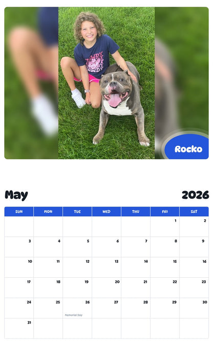 2026 - 2027 Rocko - Pawidols Pet Calendar