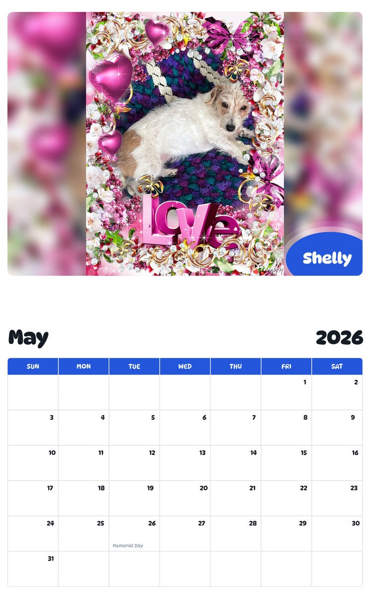 2026 - 2027 Shelly - Pawidols Pet Calendar