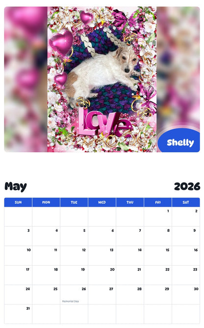 2026 - 2027 Shelly - Pawidols Pet Calendar