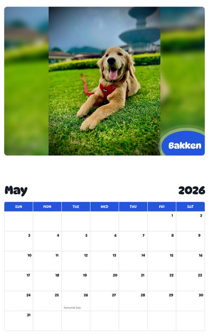 2026 - 2027 Bakken - Pawidols Pet Calendar
