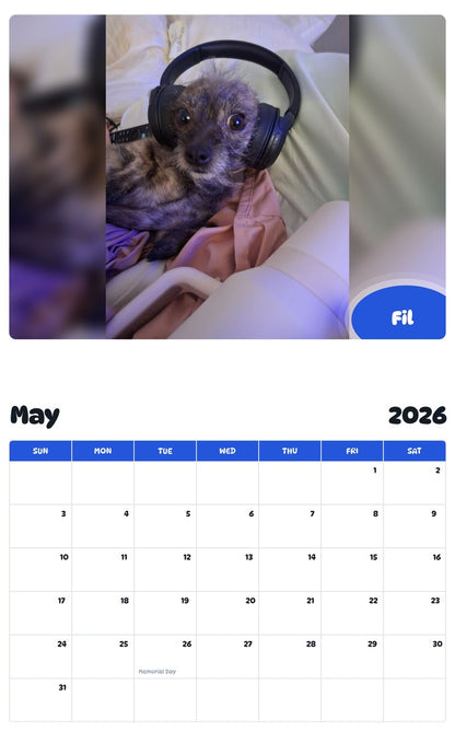2026 - 2027 Fil - Pawidols Pet Calendar
