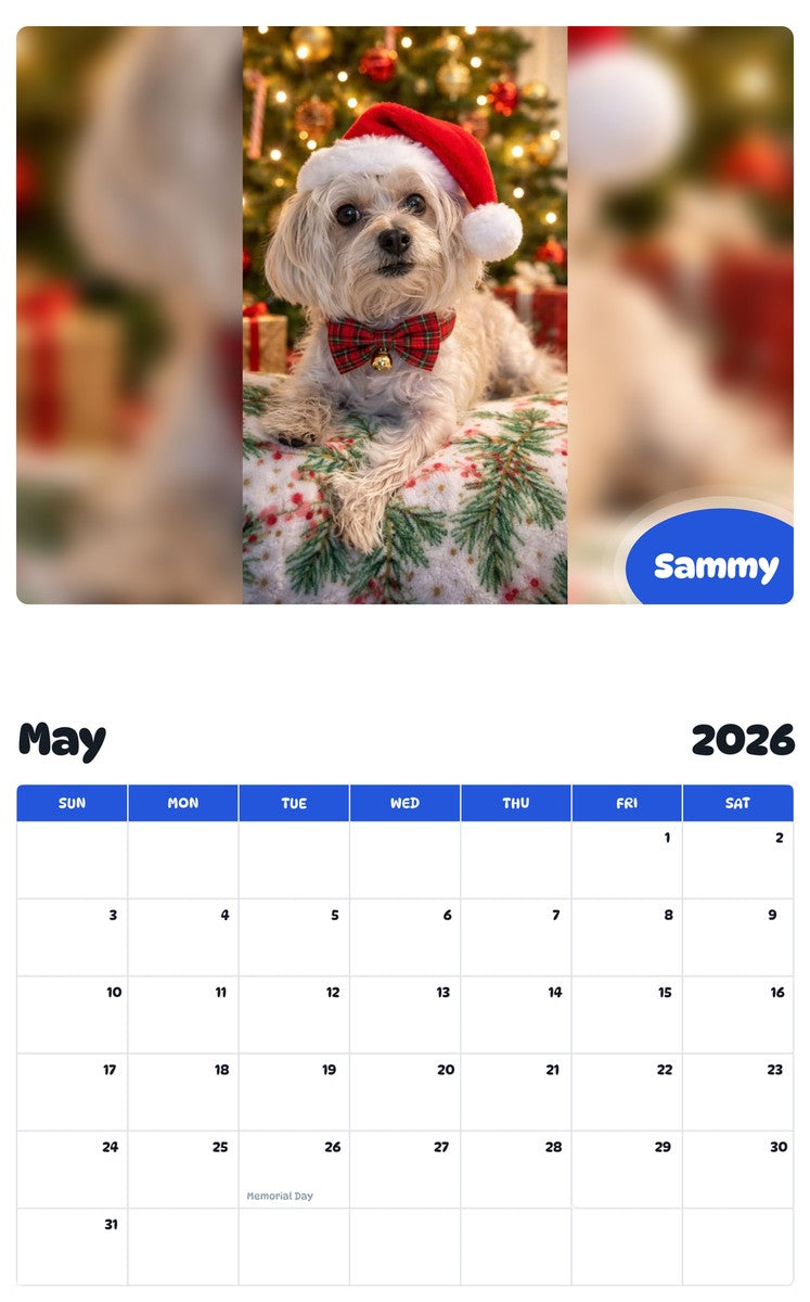 2026 - 2027 Sammy - Pawidols Pet Calendar