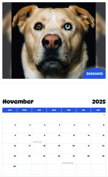 July 2025 - June 2026 Deeohgee - Pawidols Pet Calendar